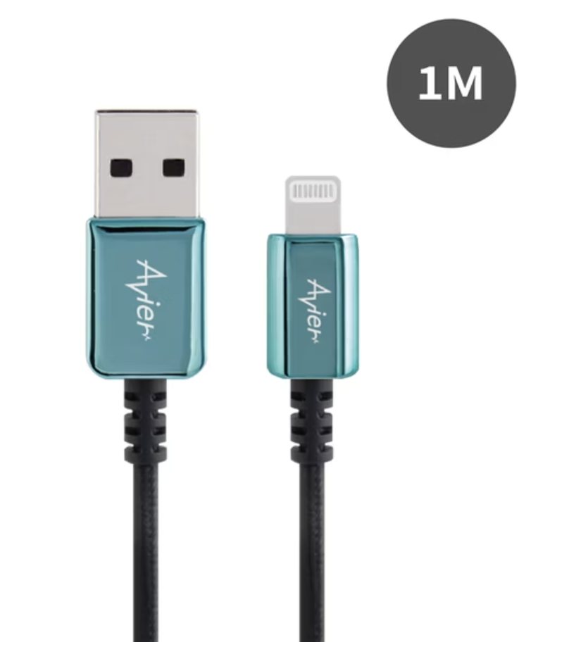【Avier】CLASSIC USB C to Lightning 編織高速充電傳輸線 小滄藍 1M