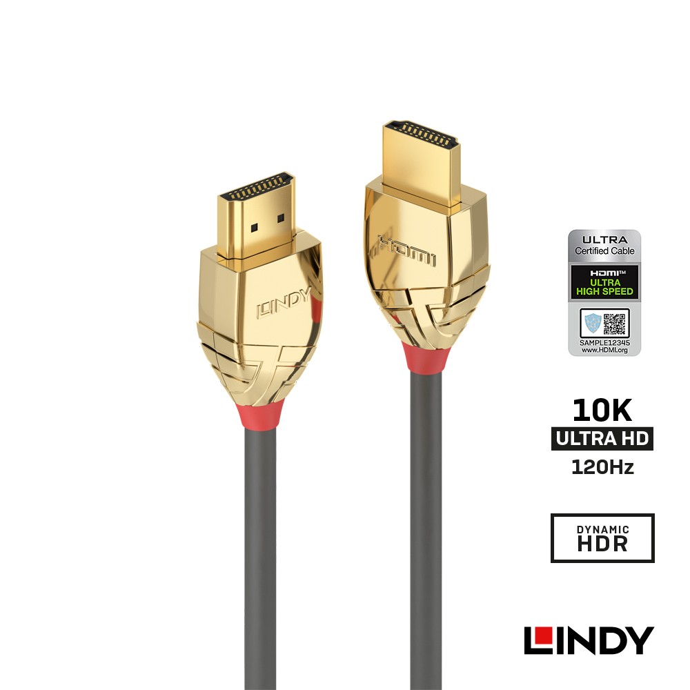 LINDY 林帝 GOLD系列 HDMI 2.1(Type-A) 公 to 公 傳輸線,3m