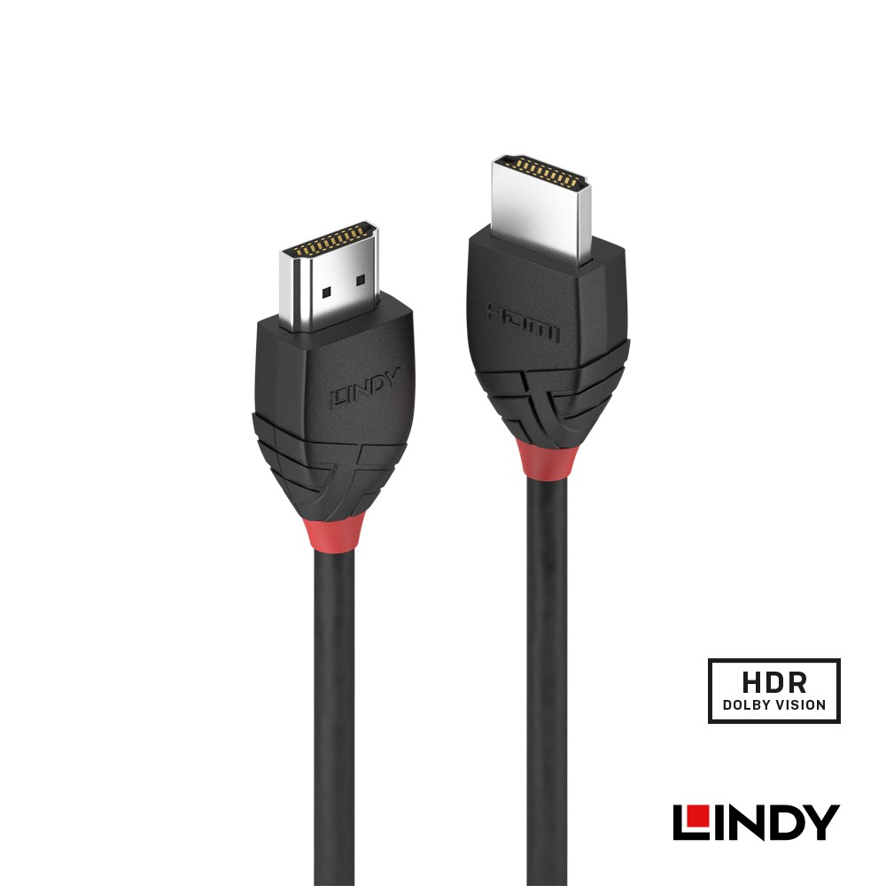 LINDY 林帝 BLACK系列 HDMI 2.0(Type-A) 公 to 公 傳輸線,3m