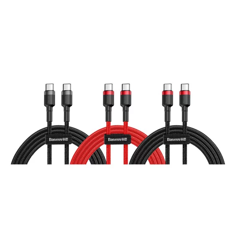 Baseus 倍思 卡福樂系列 Type-C PD2.0 閃充充電線60W-1M灰黑