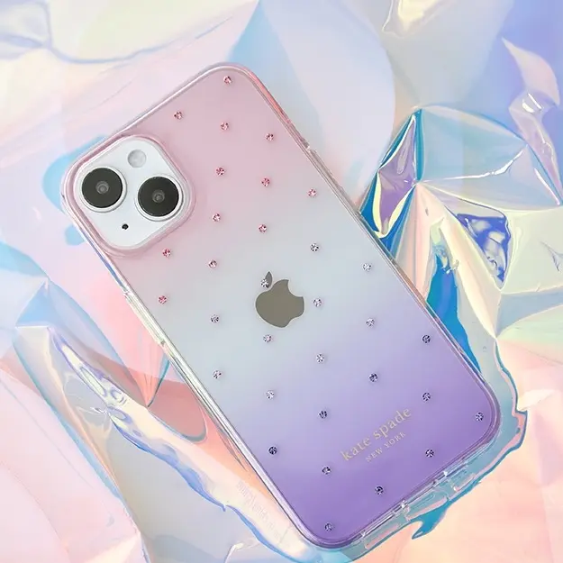 【Kate Spade】 iPhone 14 Pro 精品手機殼-紫色星空
