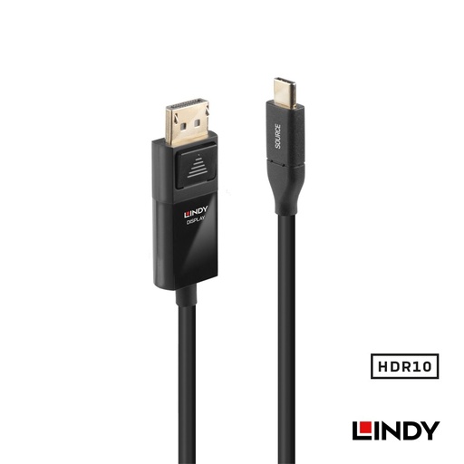 [43303] LINDY 林帝 主動式USB3.1 Type-C to DisplayPort HDR轉接線, 3m