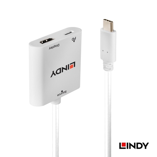 [43272] LINDY 林帝 主動式 USB3.1 Type-C to HDMI2.0 4K/60Hz轉接器帶PD功能