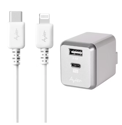 [AVCB0005] 【Avier】PD3.0+2.4A USB 電源供應器 / 太空灰