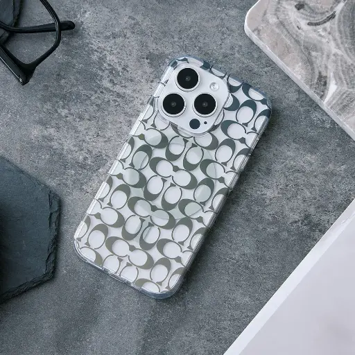 [CH052466] 【COACH】 iPhone 15 MagSafe 精品手機殼-軍綠經典大C