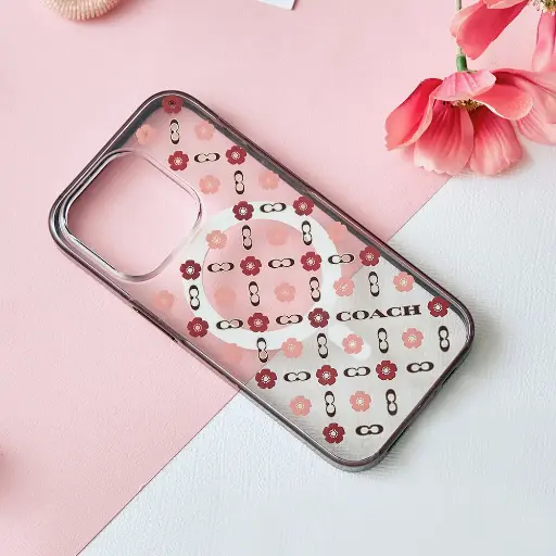 [CH052538] 【COACH】 iPhone 15 Pro MagSafe 精品手機殼-小茶花