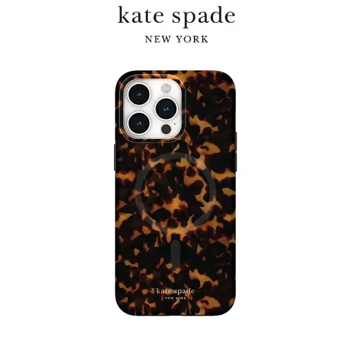 [KS052488] 【Kate Spade】 iPhone 15 Pro MagSafe 精品手機殼-華麗玳瑁