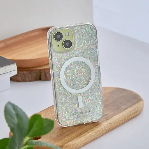 [KS052520] 【Kate Spade】 iPhone 15 Pro MagSafe 精品手機殼-銀河星鑽