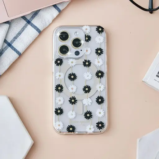 [KS052630] 【Kate Spade】iPhone 15 Pro Max MagSafe 精品手機殼-雛菊花戀