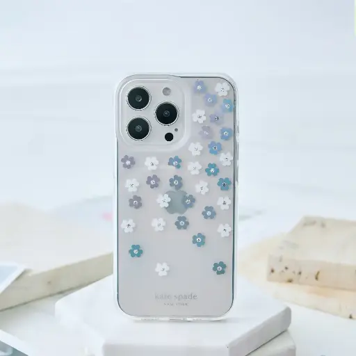 [KSIPH-224-SFIRC] 【Kate Spade】 iPhone 14 Plus 精品手機殼 幻彩小花