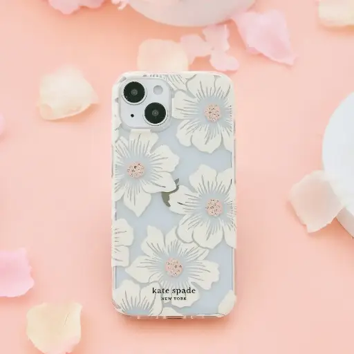 [KSIPH-225-HHCCS] 【Kate Spade】 iPhone 14 Pro Max 精品手機殼-經典蜀葵